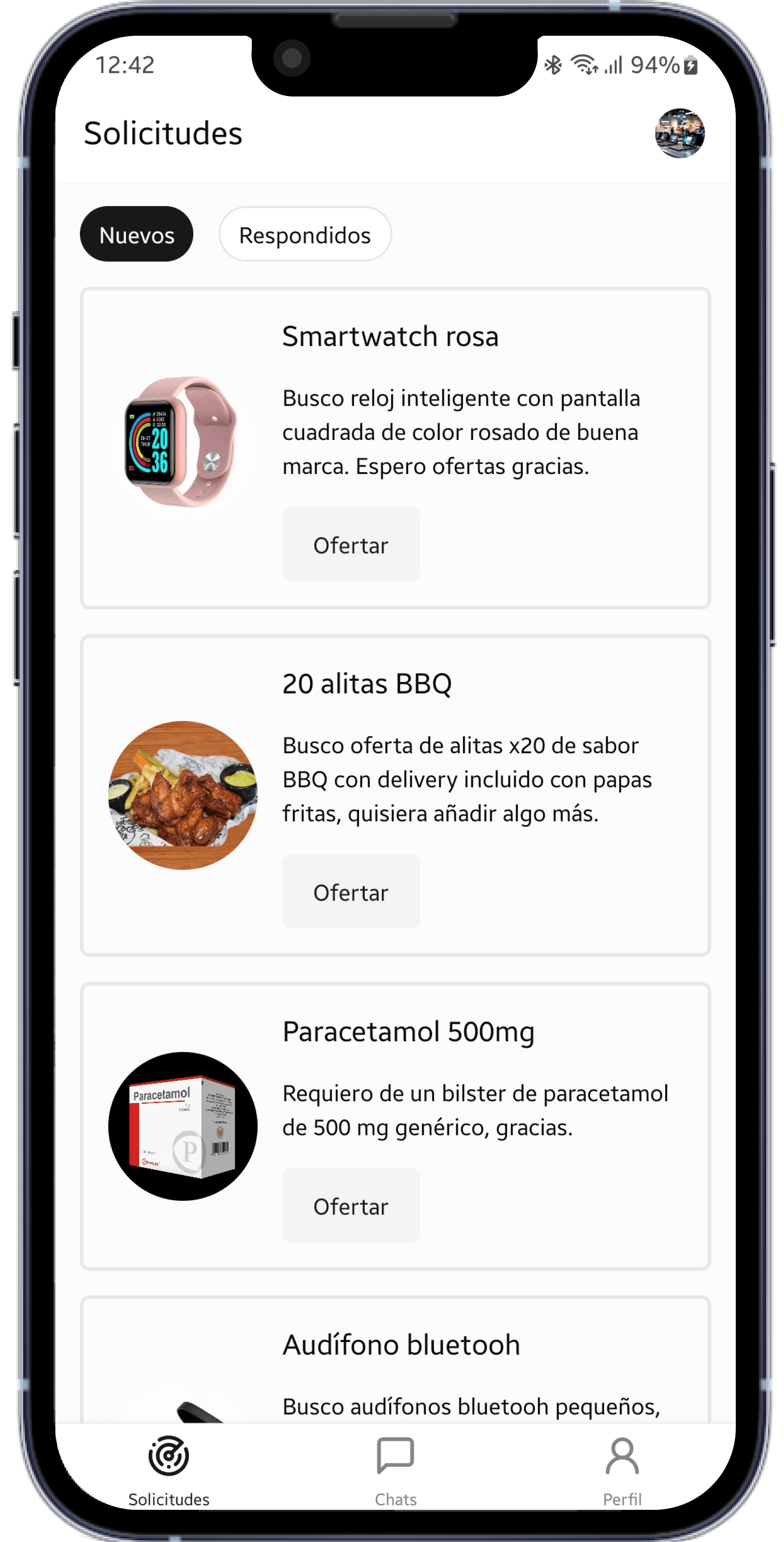 LocalChat ver solicitudes